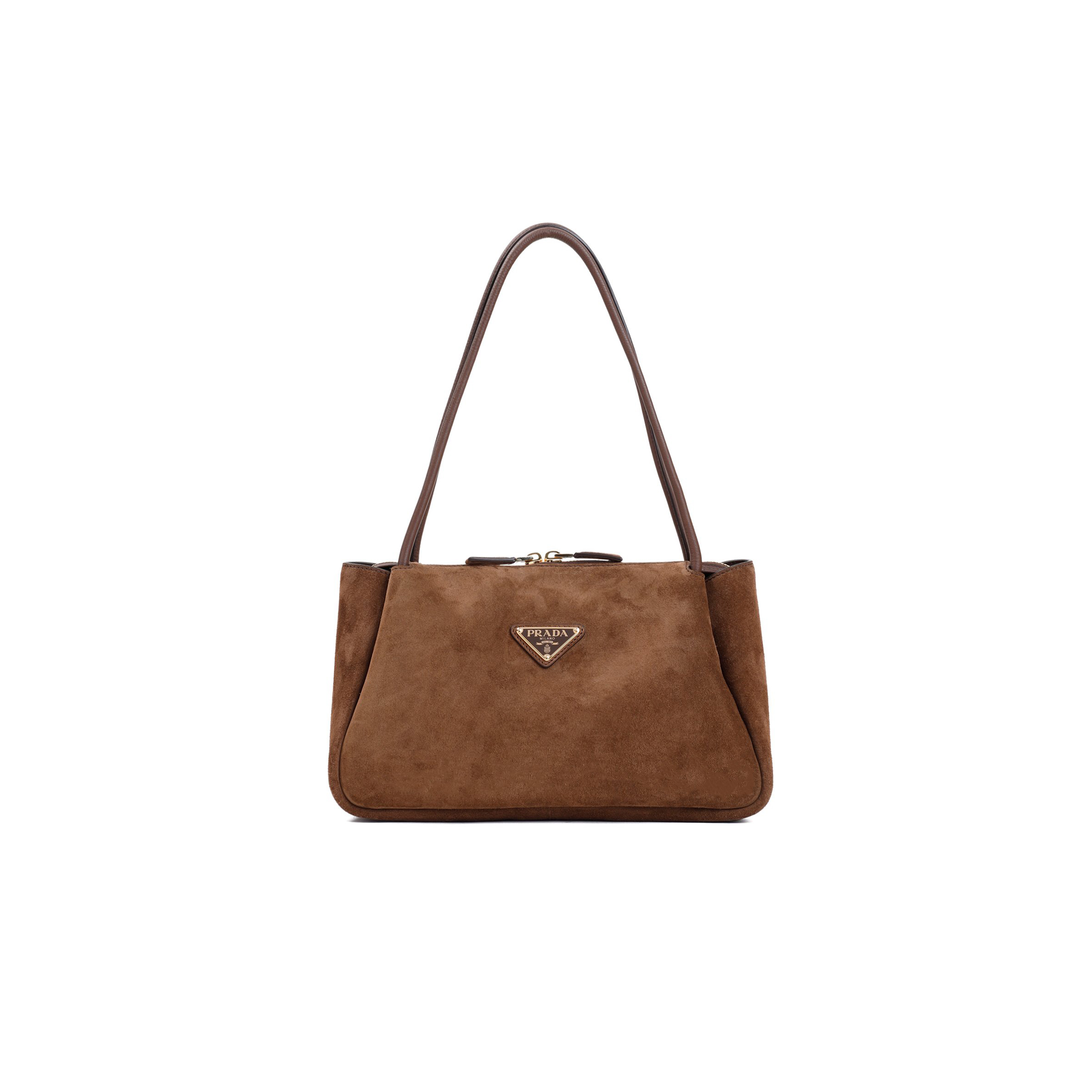 Pra*a medium suede shoulder bag 1ba444 (28*16*10.5cm)